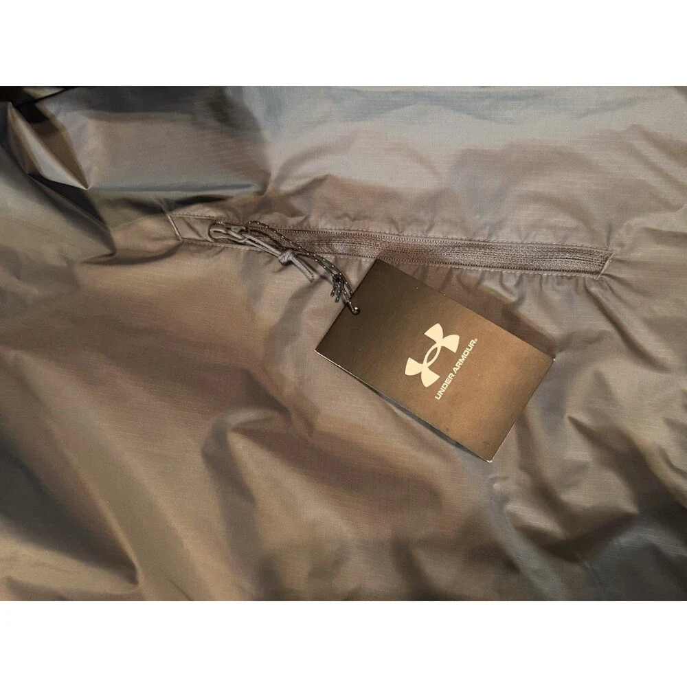 Under Armour Men's Storm Forefront Rain Jacket NWT Gray Hooded Waterproof XXL